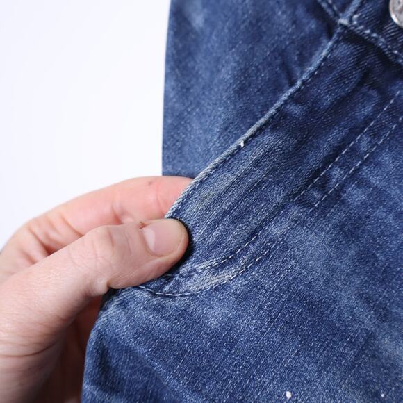 ADRIANO GOLDSCHMIED Legging Ankle Splatter Distressed Jeans Blue Women's 27R - Picture 11 of 14